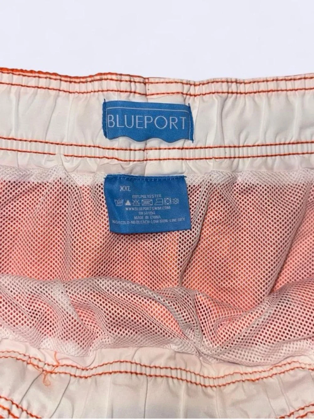 Blueport Neon Orange Swim Trunks XXL Bright Summer Beach Shorts